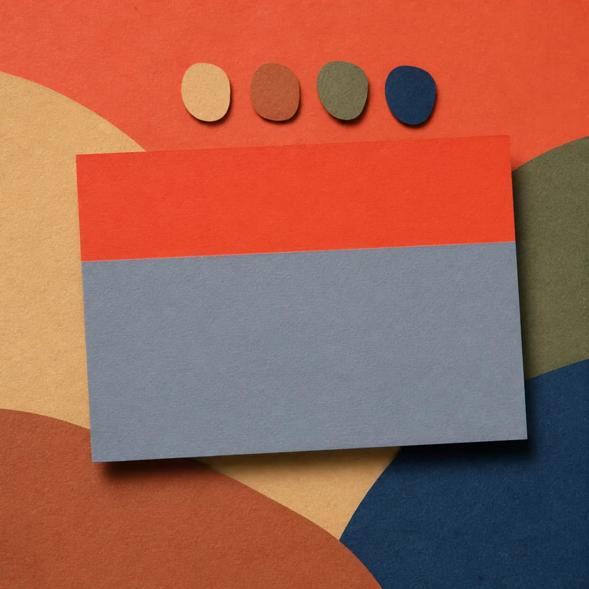 A warm handcrafted follow-up card in the Lithic palette
